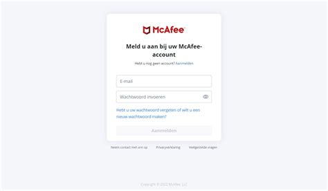 mijn mcafee inloggen.